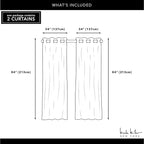 NICOLE MILLER NEW YORK Canvas Indoor/Outdoor Grommet Top Curtain Panel Pair, 54"x108", Green Apple