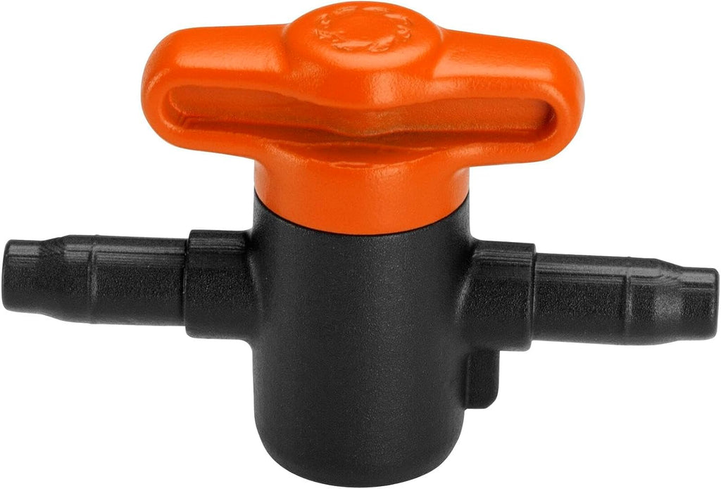 Gardena Micro Drip System Shut-Off Valve, 4.6 mm (3/16 inch): to Regulate or Shut Off Individual Pipelines, infinitely Variable, Contents: 2 Pieces (13217-20)