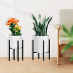 Plant Stand for 10"-16" Plant Pot Indoor Outdoor Corner, Adjustable Metal Heavy Duty for Large Pot (Black 1 Pack)