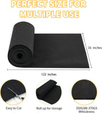 16x122 Inch Black Felt Planter Liner Roll, Non-Woven Hanging Basket Liners Coco Coir Alternative Breathable Outdoor Planter Liner Window Box Liners for Metal Basket Flower Pot Raised Garden Bed