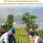 benefitusa greenhouse replacement cover half-transparent greenhouse cover (24.6'x10'x7'), side view