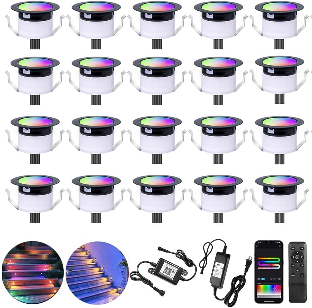 sumaote led deck lights kit, 20 pack 1.22", main product view