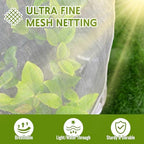 fruit tree netting bags with zipper and drawstring shown in use