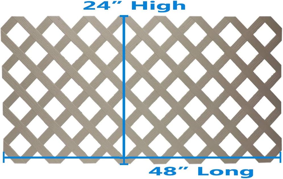 white plastic lattice fence (48 in.) for use shown in use