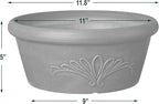 Arcadia Garden Products PSW TA30TP Plastic/Stone/Wood Composite Bulb Pan – No Drainage Hole (Drillable), Planter Bowl for Succulents, Bonsai, Fairy Gardens, Herbs,12-Inch, Taupe