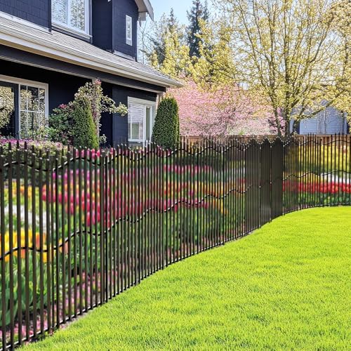 no dig garden fence 40" h x 22.5'l on a desk or shelf