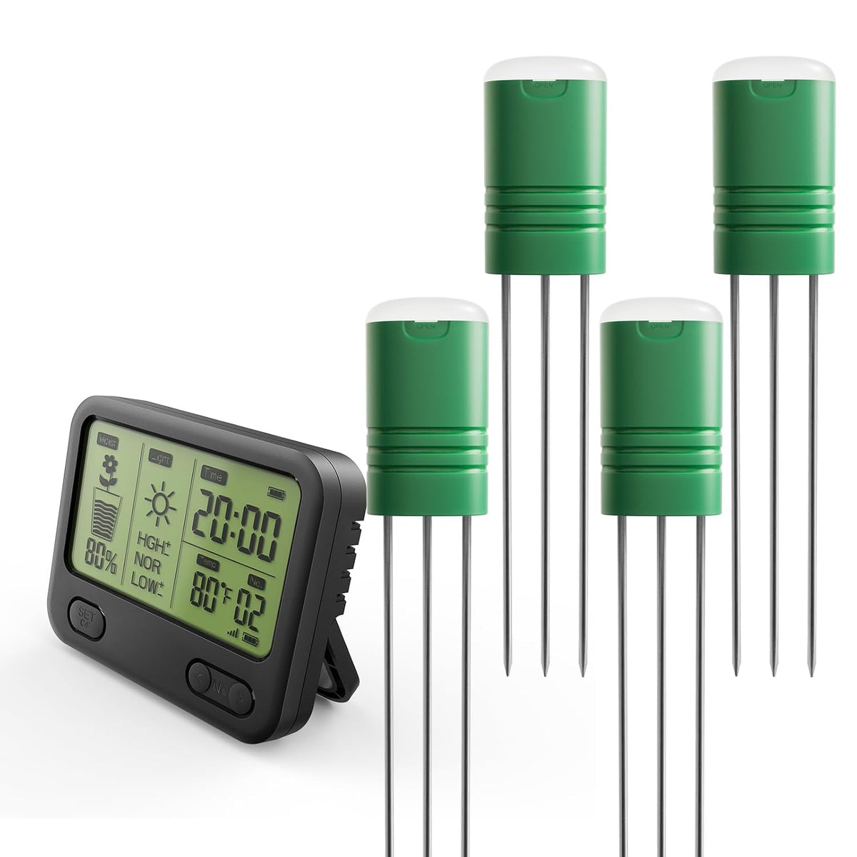 nexuslab wireless soil moisture meter with lcd receiver, main product view