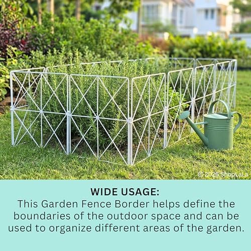 shoplala garden fence (10 panels) 12.5in(l) x 16.5in(h), package contents