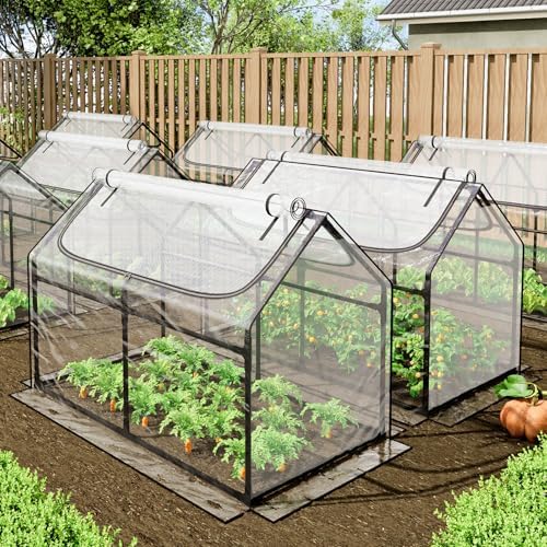 superlele 4x2x3ft mini greenhouse with 2 large zipper on a desk or shelf