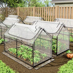 superlele 4x2x3ft mini greenhouse with 2 large zipper on a desk or shelf