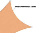 SUNNY GUARD Custom Size 12'x12'x17' Peach Fuzz Sun Shade Sail Right Triangle UV Block Shade for Backyard Yard Patio Deck Garden(Customized)