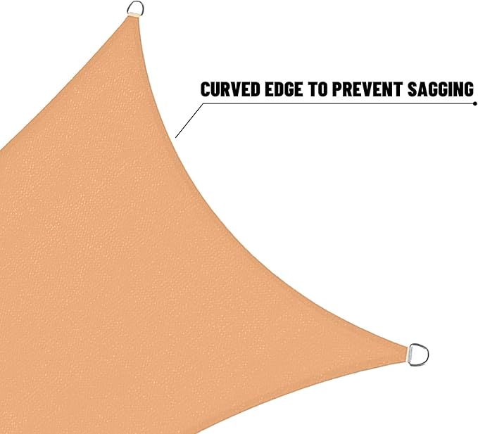 SUNNY GUARD Custom Size 20'x20'x28.3'Peach Fuzz Sun Shade Sail Right Triangle UV Block Shade for Backyard Yard Patio Deck Garden(Customized)
