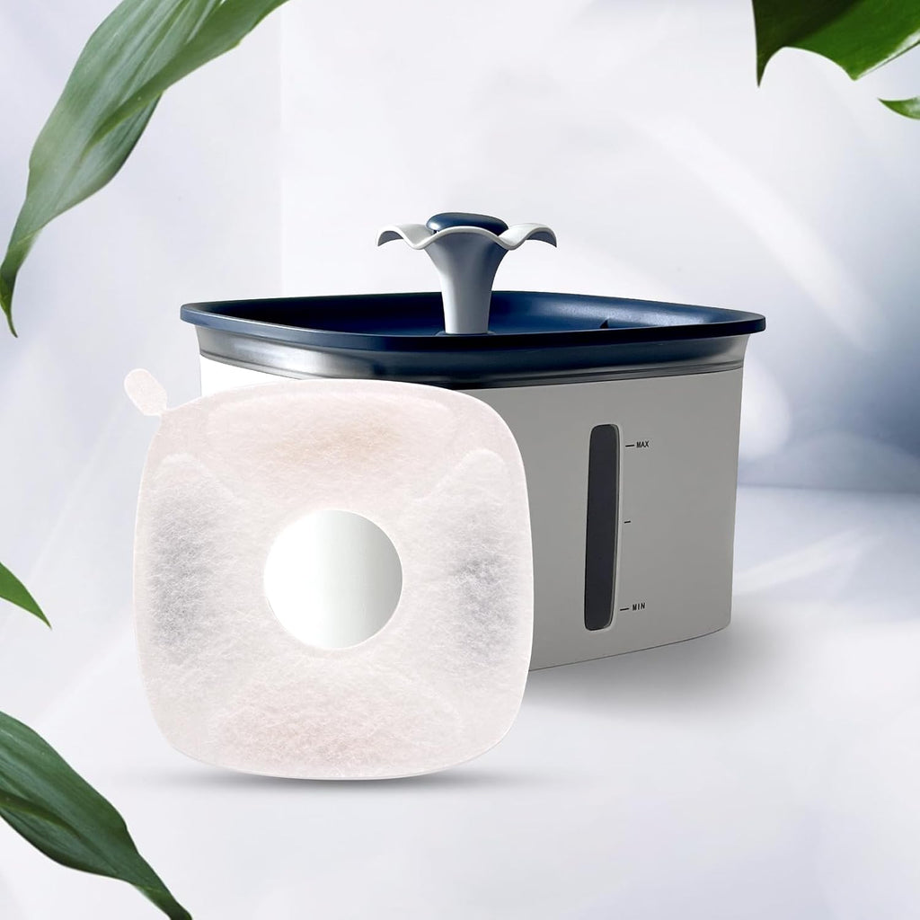 Pet Fountain Filters Compatible with 95Oz/2.8L Dog Water Fountain (8 Filters&8 Sponges)