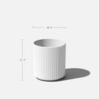 Veradek Demi Series Round Planter for Porch, Patio, Backyard | Durable Plastic-Concrete Material | Modern Décor for Tall Plants, Flowers