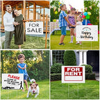 tuanse 20 pack white yard signs with stakes, package contents