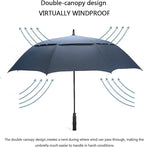 G4Free 47/54/62/68/72 Inch Automatic Open Golf Umbrella Oversize Extra Large Double Canopy Vented Windproof Waterproof Stick Umbrellas