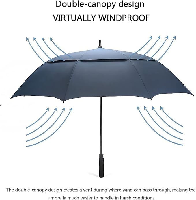 G4Free 47/54/62/68/72 Inch Automatic Open Golf Umbrella Oversize Extra Large Double Canopy Vented Windproof Waterproof Stick Umbrellas