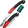 BERGER Folding Saw – Professional 7" Pull-Saw with Chrome-Plated Carbon Steel Blade, Coarse Teeth for Tree Trimming, Soft Wood Cutting, Camping, Gardening – 64650