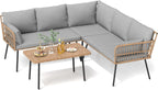 dwvo patio furniture set, 4 pieces outdoor patio on a desk or shelf