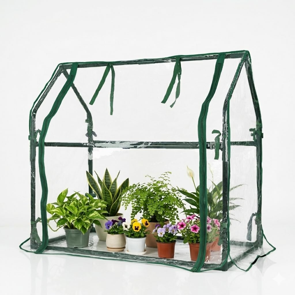 gardzen mini greenhouse 36.2”(l) x18.9”(w) x33.3”(h), main product view