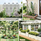 2.2m（86.7" h x 19.7" w） black iron garden, view 9