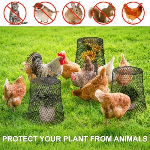 soujoy 10 pcs 8"x8" chicken wire plant protect, package contents