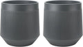 Plant Pots，Set of 2 Plastic Large Pots for Indoor Plants,Flower Pots Outdoor Planters with Drainage Hole and Seamless Saucer,(Gray 12Inches)