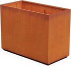 Plantercraft Large Rectangular Planters for Outdoor Plants | 48x24x36 Extra Large Corten Steel Planter Box for Patio & Garden | Heavy Duty Metal Planter for Privacy Screen