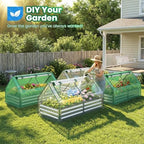 quictent 6x3x1ft galvanized raised garden bed with cover on a desk or shelf