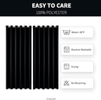 Outdoor Indoor Curtains W84 x L108 for Patio - Weather-resistant Window Panels Privacy Protect Grommet Top Thermal Insulated Home Curtain for Porch Pergola Lawn Garden Hot Tub Area (2 Panels)