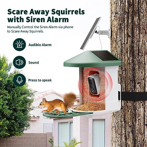 harymor smart bird feeder with camera - ai, front angle view