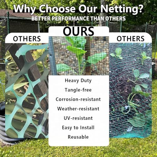 poyee 7.5x100ft deer fence netting, 1/2-inch square mesh on a desk or shelf