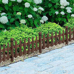 yaheetech 532.5in wooden picket fence panels for garden shown in use