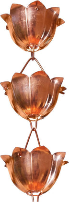 monarch rain chains pure copper lotus cup rain, main product view