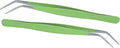 HADIZ Stainless Steel Garden Tweezer Two Piece Set with Curved Tip Tweezers for Cactus and Succulents Gardening(Curved)