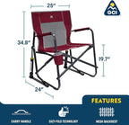 GCI Outdoor Freestyle Rocker Outdoor Rocking Chair with Beverage Holder