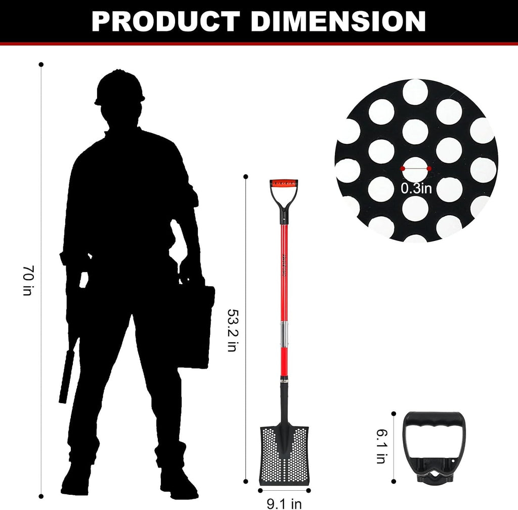 sifting shovel, heavy duty sand sifter shovel with, package contents