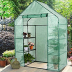 greenhouse, green house 3 tiers 6 shelves stands, close-up detail