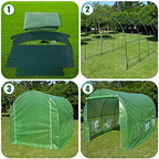 fdw portable greenhouse (l9.83'xw6.42'xh6.33') indoor outdoor large plant, package contents