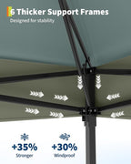 Canopy Tent 13x13 ft, Pop Up Gazebo One-Push Setup with 4 SandBags for Backyard Parties and BBQs, Mosquito Netting & Height Adjustable - Green