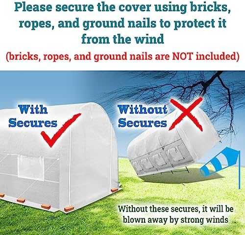 yardgrow 2-doors replacement greenhouse cover for larger walk, package contents