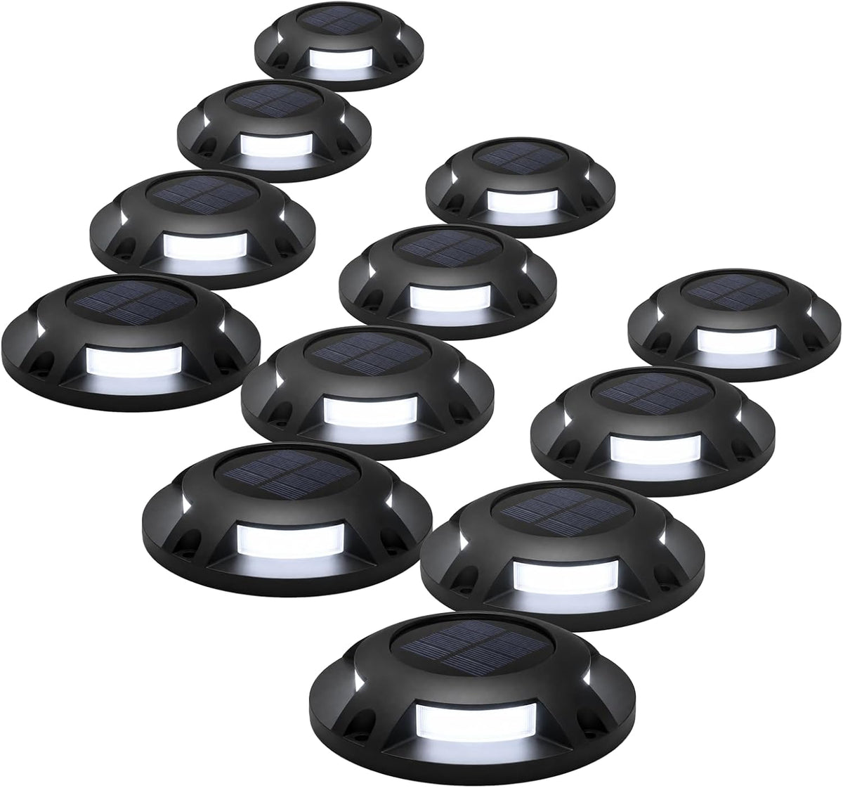 home zone living 12pk solar deck lights, outdoor, main product view