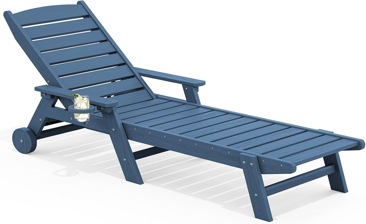 serwall hdpe outdoor lounge chair with cup holder, main product view