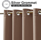NICETOWN 2 Panels Outdoor Curtains for Patio Waterproof, Thermal Insulated Top & Bottom Grommet Blackout Windproof Gazebo Curtains & Drapes Heat & Cold Block for Garden, W84 by L95, Tan