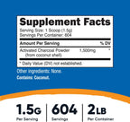 nutricost activated charcoal powder 2lbs, food grade powder shown in use