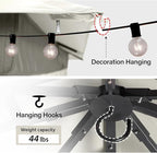 LAUSAINT HOME Semi-Permanent Outdoor Patio Gazebo 10'x13', Heavy Duty Party Tent Shelter with Double Roofs, Mosquito Nettings and Privacy Screens for Backyard, Garden, Lawn, Cream White