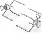 6102 Stainless Steel Rotisserie Meat Forks, For Any Gas/Charcoal Grills | 1-Pair, Fits for 3/8" and 5/16" Square Spit Rods