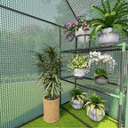 small greenhouse for outdoors, walk-in plant greenhouse with, front angle view