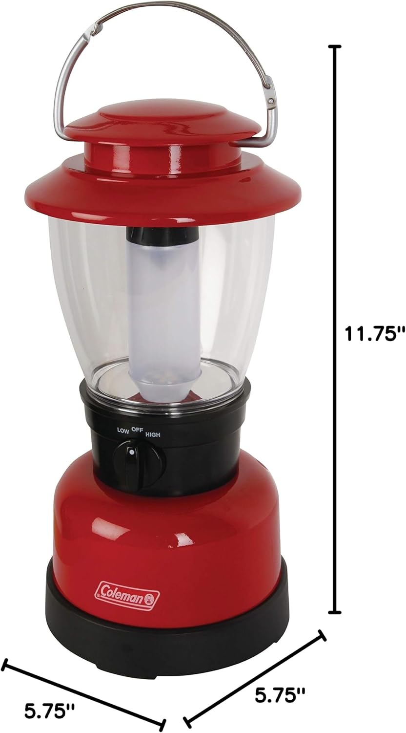 Coleman 400L LED Lantern with 4D Battery, Water & Impact-Resistant Lantern with Carry Handle, Lifetime LED Lights Never Need Replacing (Pack of 2)