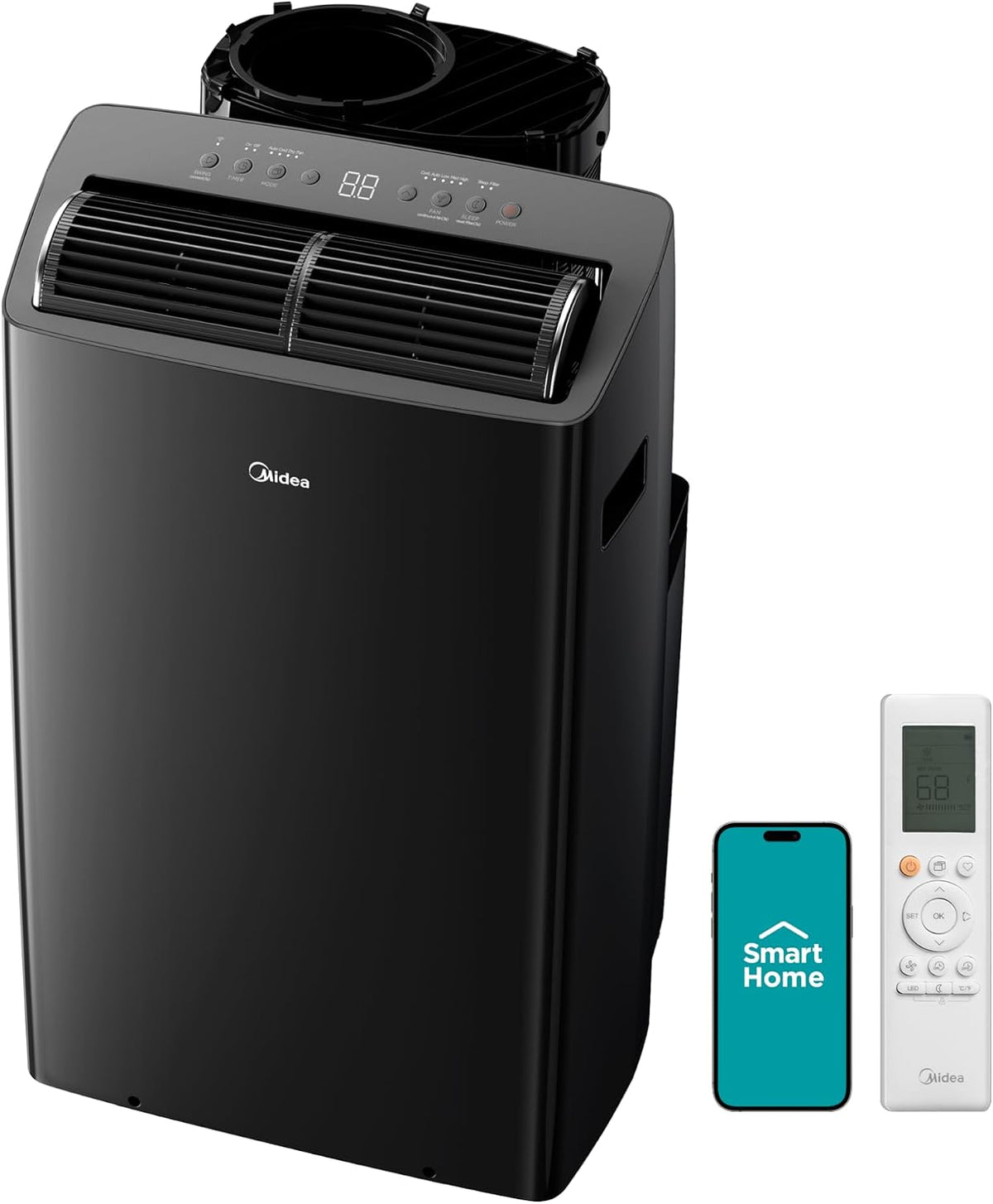 midea duo 14,000 btu portable air conditioner, inverter, main product view